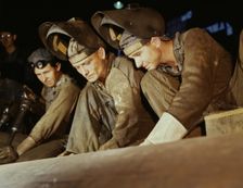 Welders making boilers for a ship, Combustion Engineering Co., Chattanooga, Tenn., 1942. Creator: Alfred T Palmer