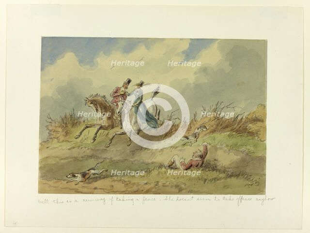 Well, This is a New Way of Taking a Fence-She Doesn't Seem to Take Offence Anyhow, n.d. Creator: Hablot Knight Browne.