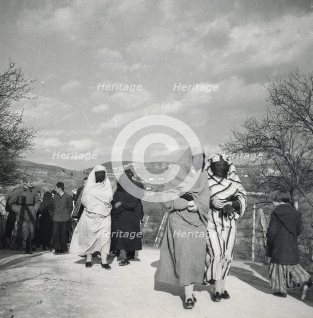 Well-to-do Muslim women, Bosnia-Hercegovina, Yugoslavia, 1939. Creator: Unknown.