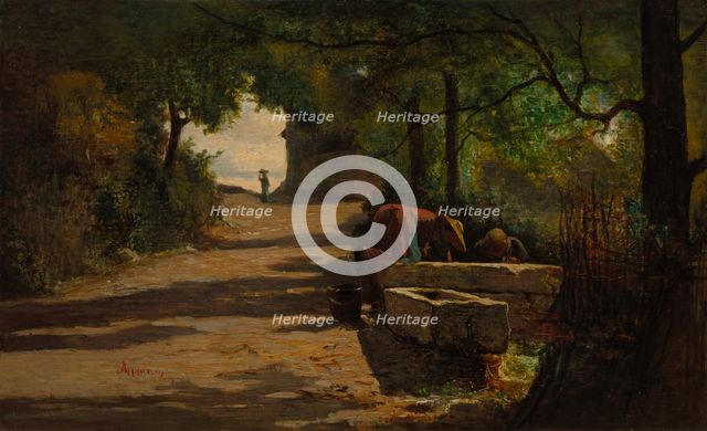 Well at the Side of a Road, 1860s. Creator: Adolphe Appian (French, 1818-1898).