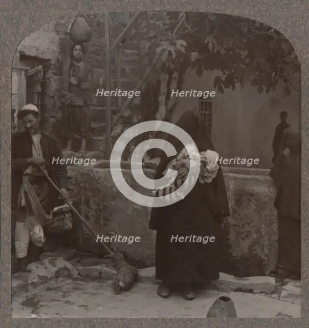 'Well by Peter's huse, Jaffa', c1900. Artist: Unknown.