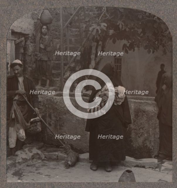 'Well by Peter's huse, Jaffa', c1900. Artist: Unknown.