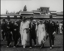 Well Dressed People Walking Across the Pitch at Lord's Cricket Ground, London, 1920. Creator: British Pathe Ltd