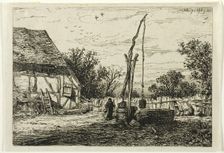 Well in a Farm Courtyard, 1845. Creator: Charles Emile Jacque