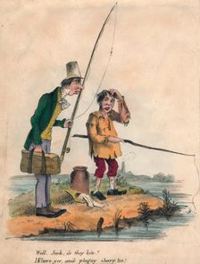 Well, Jack do they bite? Ib'lieve yer, and plaguy sharp too! early 19th century. Creator: Unknown