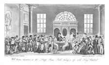 Well known Characters in the Pump Room, Bath, taking a sip with King Bladud 1825. Artist: Isaac Robert Cruikshank