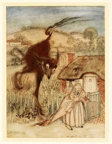 Well! she chuckled, I am in luck!, from English Fairy Tales, pub. 1922 (colour lithograph), 1922 Creator: Arthur Rackham (1867 - 1939)