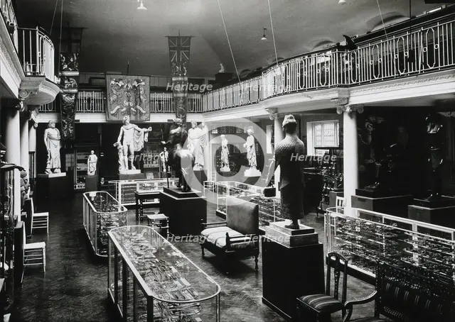 Wellcome Historical Medical Museum, Wigmore Street, London: the galleried Hall of Statuary, (1926?). Creator: Unknown.