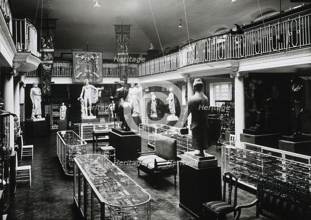 Wellcome Historical Medical Museum, Wigmore Street, London: the galleried Hall of Statuary, (1926?). Creator: Unknown.