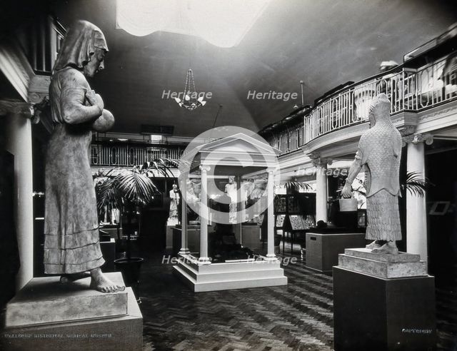 Wellcome Historical Medical Museum, Wigmore Street, London: the galleried Hall of Statuary. Creator: Unknown.