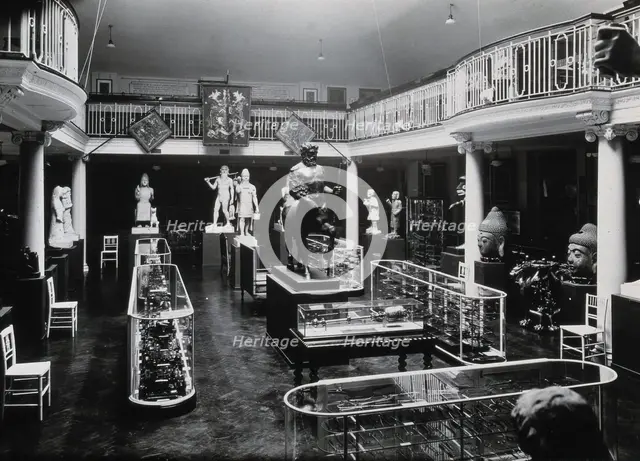 Wellcome Historical Medical Museum, Wigmore Street, London: the galleried Hall of Statuary. Creator: Unknown.