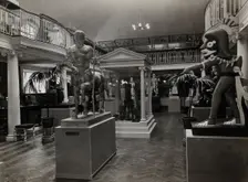 Wellcome Historical Medical Museum, Wigmore Street, London: the galleried Hall of Statuary, c1900s.. Creator: Unknown