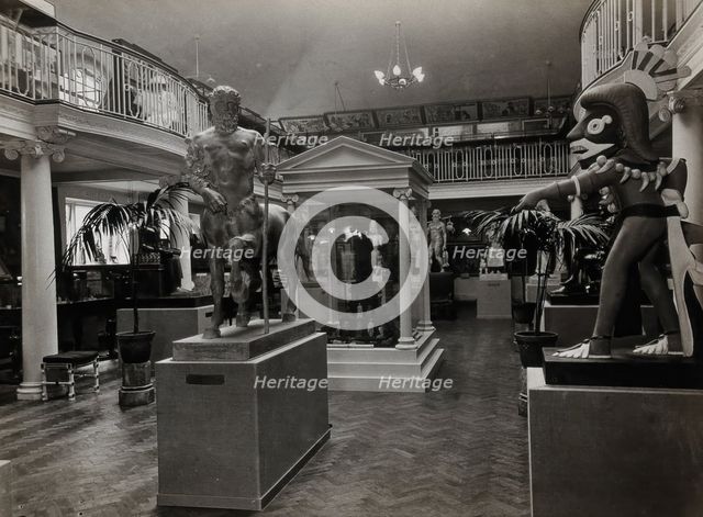 Wellcome Historical Medical Museum, Wigmore Street, London: the galleried Hall of Statuary, c1900s.. Creator: Unknown.