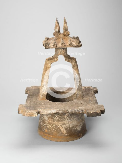 Wellhead with Roosters, Han dynasty (206 B.C.-A.D. 220), 1st century B.C./A.D. Creator: Unknown.