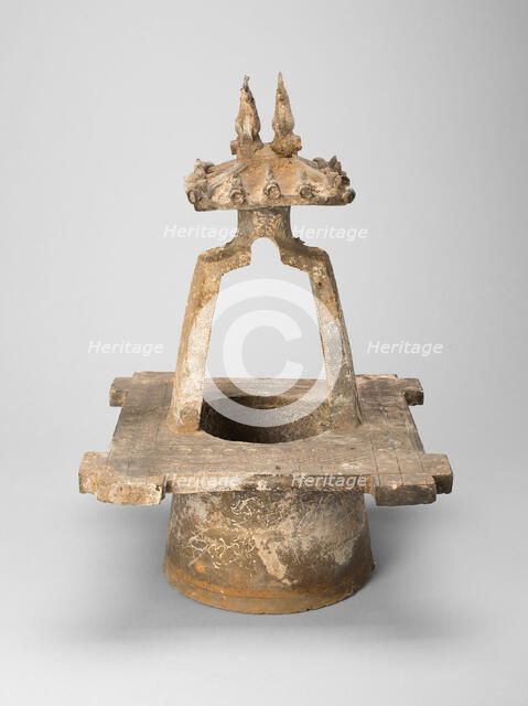 Wellhead with Roosters, Han dynasty (206 B.C.-A.D. 220), 1st century B.C./A.D. Creator: Unknown.