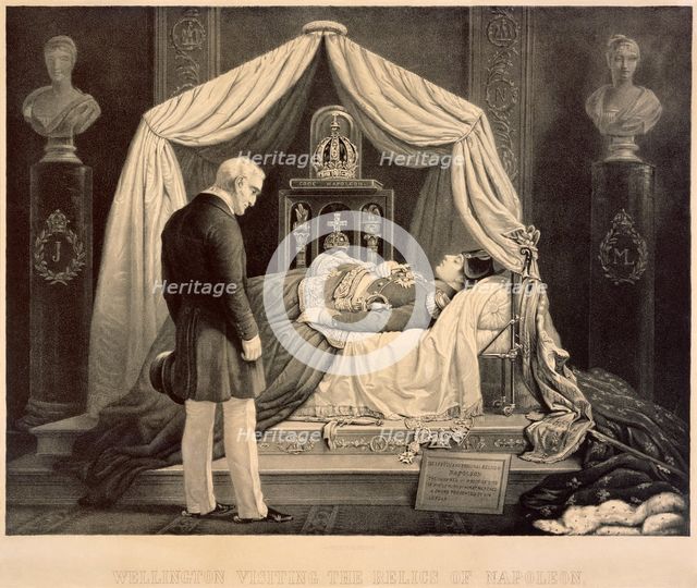 Wellington Visiting the Relics of Napoleon, 19th century. Artist: Unknown.