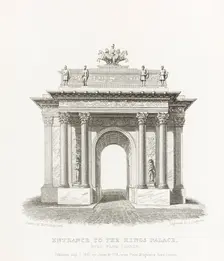 Wellington Arch, Hyde Park Corner, Westminster, London, 1827. Artist: Thomas Hosmer Shepherd