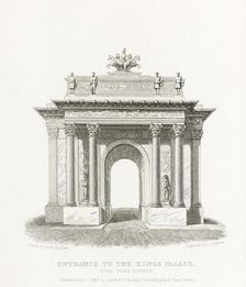 Wellington Arch, Hyde Park Corner, Westminster, London, 1827. Artist: Thomas Hosmer Shepherd