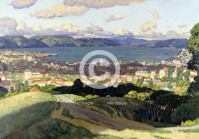 Wellington Harbour,1936. Creator: Archibald Frank Nicoll.