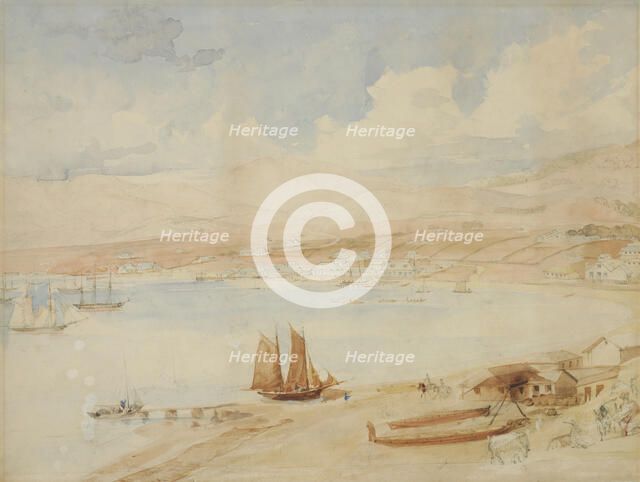 Wellington Harbour, N.Z., 1841. Creator: Charles Heaphy.