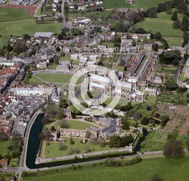 Wells Cathedral and Bishop's Palace, 12th century. Artist: Unknown
