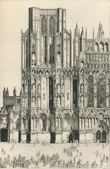 Wells Cathedral c1927. Artist: Herbert Gordon Warlow