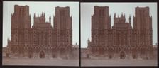 Wells Cathedral, Cathedral Green, Wells, Mendip, Somerset, 1913. Creator: Walter Edward Zehetmayr