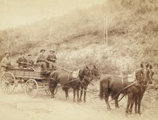 Wells Fargo Express Co Deadwood Treasure Wagon and Guards with $250,000 gold bullion..., 1890, 1890. Creator: John C. H. Grabill