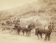 Wells Fargo Express Co Deadwood Treasure Wagon and Guards with $250,000 gold bullion..., 1890, 1890. Creator: John C. H. Grabill