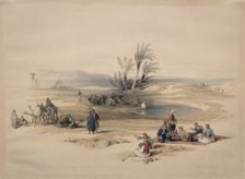 Wells of Moses, Wilderness of Tyh, 1839. Creator: David Roberts (British, 1796-1864)