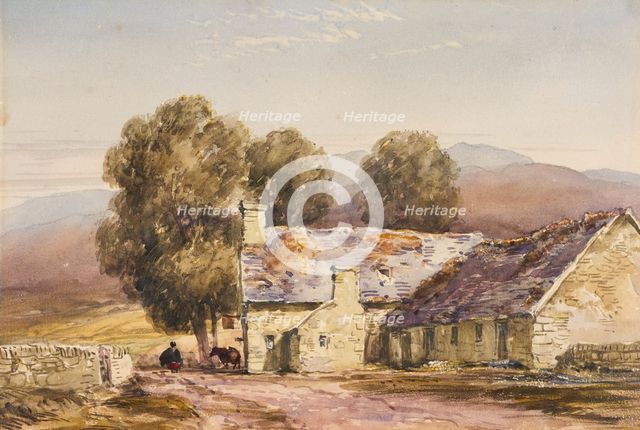 Welsh Cottages, c1840s. Creator: David Cox the Elder.