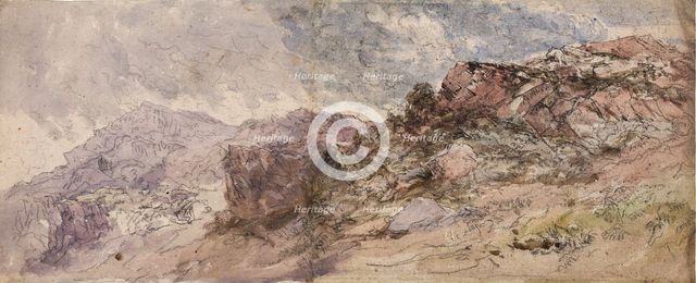 Welsh Crags, 1845-55. Creator: David Cox the Elder.