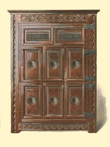 Welsh oak cupboard, 1904. Artist: Shirley Slocombe