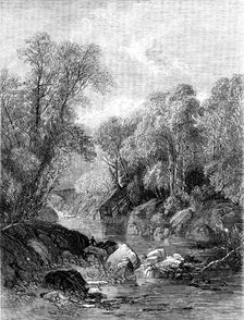 "Welsh River Scenery" - painted by F. W. Hulme, 1858. Creator: Unknown