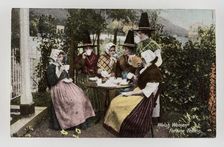 Welsh women fortune telling c1900. Creator: Unknown
