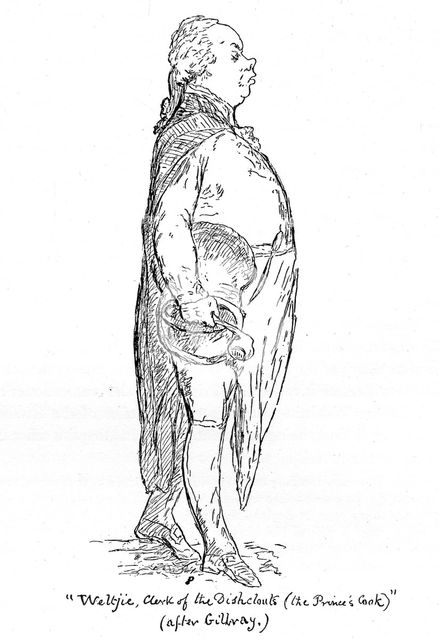 'Weltje, Clerk of the Dishclouts (the Prince's Cook)', late 18th century, (1939). Artist: Unknown.