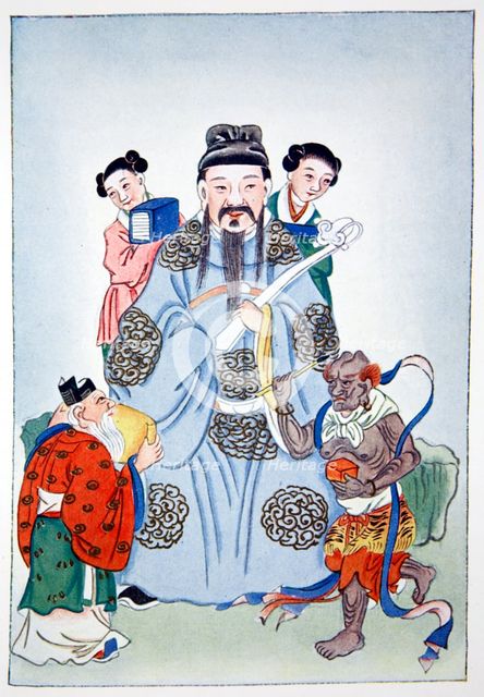 Wen Ch'ang, K'eui-Hsing and Chu I, 1922.  Creator: Unknown.