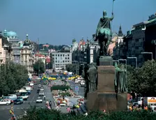 Wenceslas Square, Prague, Czech Republic. Creator: Peter Thompson
