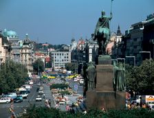 Wenceslas Square, Prague, Czech Republic. Creator: Peter Thompson
