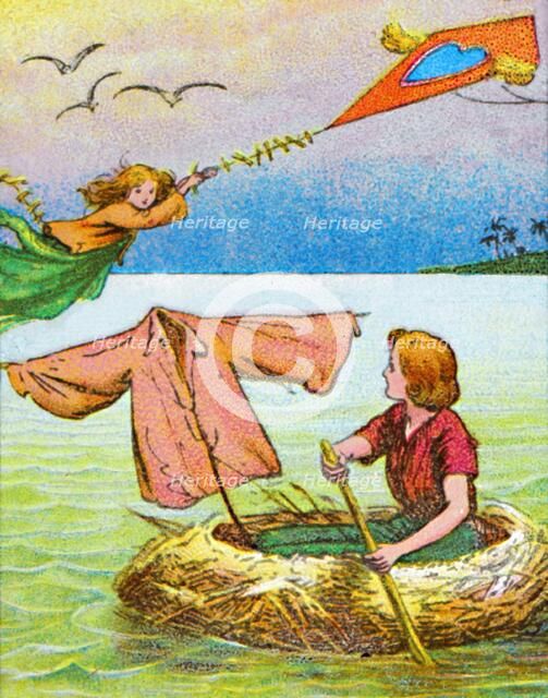 'Wendy and Peter escape', c1905.  Artist: Unknown.