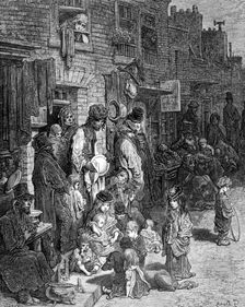 Wentworth Street, Whitechapel 1872. Creator: A Bertrand