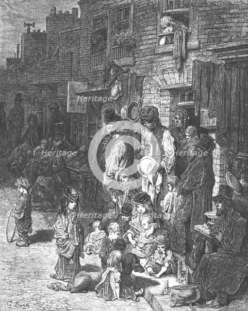 'Wentworth Street, Whitechapel', 1872.   Creator: Gustave Doré.