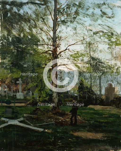 Werner Holmberg's Graveside, 1882. Creator: Victor Westerholm.