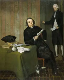 Wernerus Köhne (1725/26-88), Notary of Haarlem, with his Clerk Jan Bosch, 1787. Creator: Wybrand Hendriks