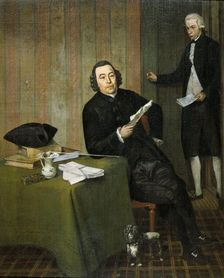 Wernerus Köhne (1725/26-88), Notary of Haarlem, with his Clerk Jan Bosch, 1787. Creator: Wybrand Hendriks
