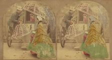 "Werry sorry Mam, but yer'l av to leave yer Krinerline outside", about 1865. Creator: London Stereoscopic & Photographic Co