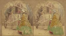 "Werry sorry Mam, but yer'l av to leave yer Krinerline outside", about 1865. Creator: London Stereoscopic & Photographic Co