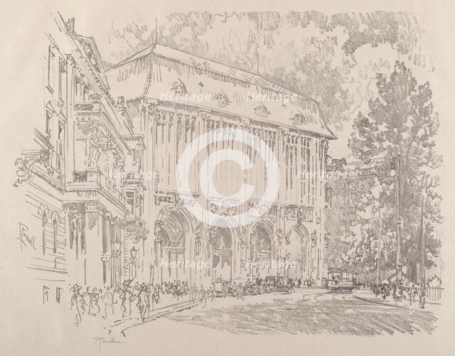 Wertheim, Leipziger-Platz, Berlin, 1921. Creator: Joseph Pennell.