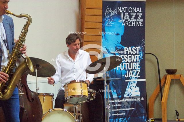 Wesley Gibbens, Darius Brubeck Quartet, NJA Fundraiser, Loughton Methodist Church, Essex, Sep 2021. Creator: Brian O'Connor.