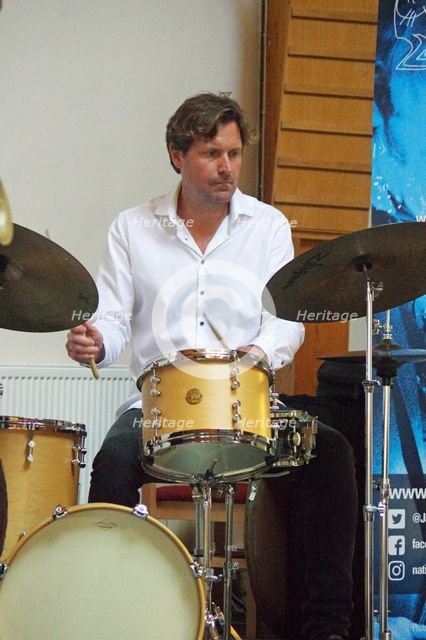 Wesley Gibbens, Darius Brubeck Quartet, NJA Fundraiser, Loughton Methodist Church, Essex, Sep 2021. Creator: Brian O'Connor.